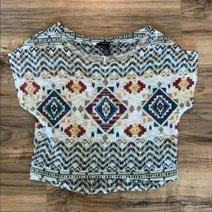 Forever 21 Flowy Aztec pattern crop top.